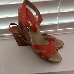 Bandolino Orange Wedge Shoes for Effortless Style